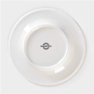 Десертная тарелка Magistro Argos, d=18 см, фарфор, белая