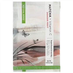 Matcha Road, матча с витамином С, смесь для приготовления напитка, питайя, 10 пакетиков по 5 г (0,18 унции)