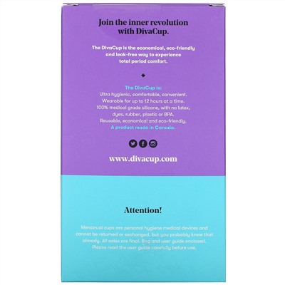 Diva International, DivaCup, Model 2, 1 Menstrual Cup