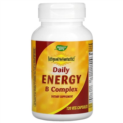 Nature's Way, Fatigued to Fantastic!, Daily Energy B Complex, 120 Veg Capsules