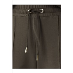 Прямые трикотажные брюки на резинке из футера двухнитки эластичные VILATTE, 1228116