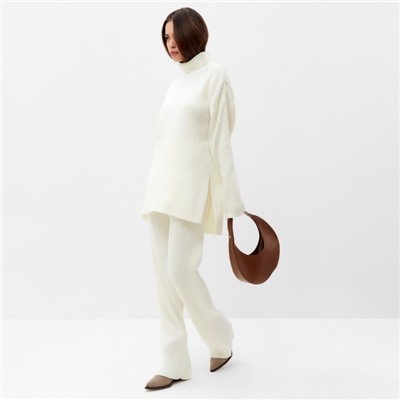 Костюм женский (свитер, брюки) MIST, размер 44-46 (М), молочный