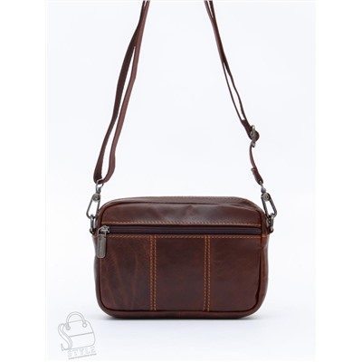 Сумка мужская кожаная 8615S brown Fuxhiniao в Новосибирске