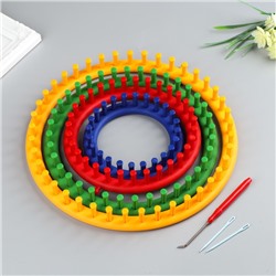 Набор устройств для вязания 4 шт., крючок и игла в комплекте d=14 см, 19 см, 24 см, 30 см