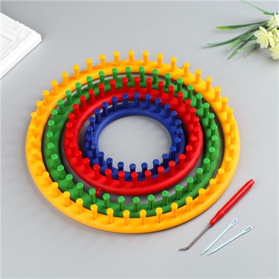 Набор устройств для вязания 4 шт., крючок и игла в комплекте d=14 см, 19 см, 24 см, 30 см