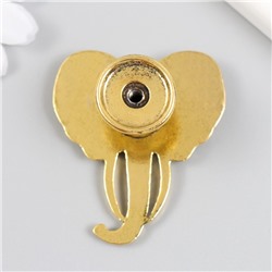 Ручка для шкатулки металл «Голова слона», состаренное золото, 4.5×4.2 см