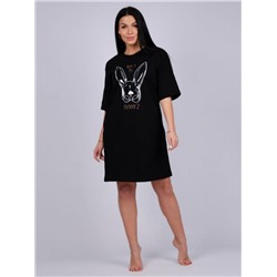 Сорочка Зайка (Черный)