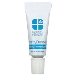 Fairhaven Health, BabyDance Fertility Lubricant, 6 Single-Use Tubes & Applicators, 0.1 oz (3 g) Each