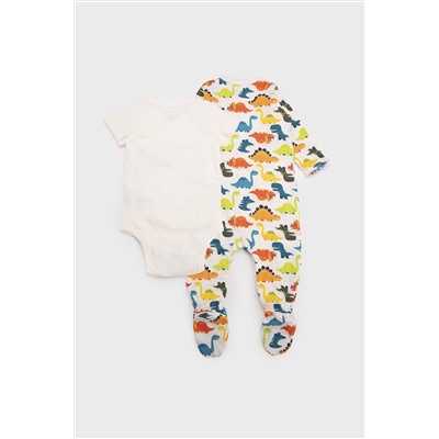 Комплект (Боди+Комбинезон+Чепчик+Нагрудник) PLAYTODAY, 1121476