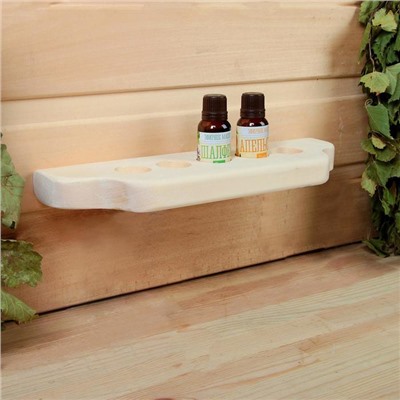 Полка для эфирных масел «Лира», 30×7×3 см, деревянная, настенная, «Добропаровъ»