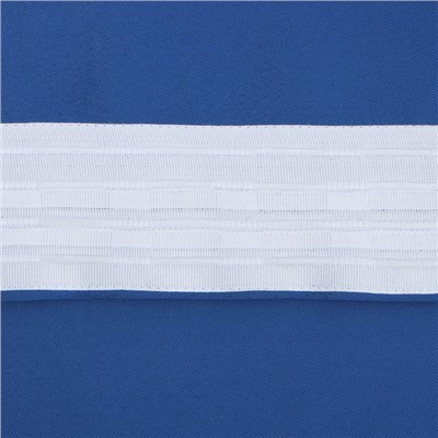 Штора блэкаут портьерная «Этель», 130×300 см, синяя