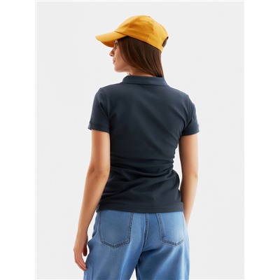 Футболка поло женская MINAKU: Basic line, цвет графит, размер 50