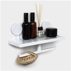 Полка для ванной Доляна Witlen, настенная, самоклеящаяся, 17×32×11.5 см, белая