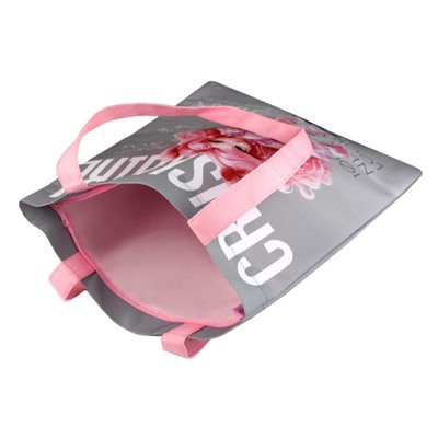 Сумка-шоппер на молнии 29x36 см "КРАСОТКА" 69074 полиэстер, сублимационная печать, 1 отд Феникс