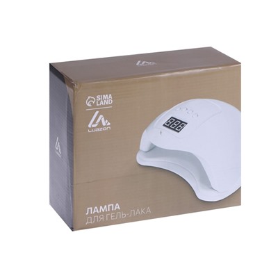 Лампа для маникюра Luazon LUF-01, UV/LED, 24 диода, 48 Вт, таймер, USB, белая