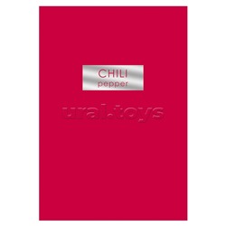 Тетрадь 48л. клетка "Chili Pepper" скрепка. Обл.: мел.картон пантон. печ, ламинация soft touch,