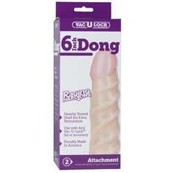 Рельефная насадка для трусиков Vac-U-Lock 6  Raging hard-On Dong - 14,7 см.
