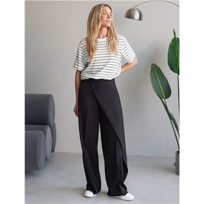 Брюки с застежкой на запАх из поливискозы