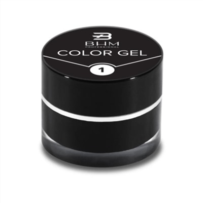 BHM Professional Гель-краска с липким слоем, черный, 5 мл 12058