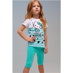 Комплект трикотажный для девочек: фуфайка (футболка), брюки (легинсы) PLAYTODAY, 1122511