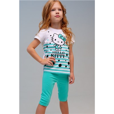 Комплект трикотажный для девочек: фуфайка (футболка), брюки (легинсы) PLAYTODAY, 1122511