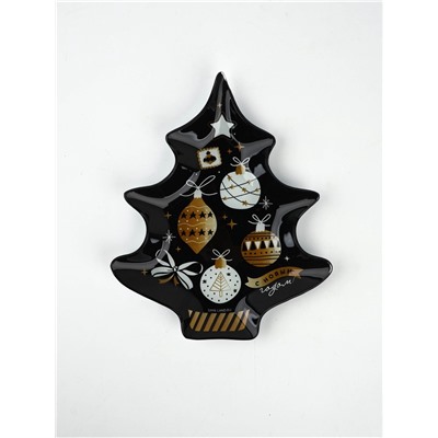 Тарелка плоская новогодняя «С Новым годом. Игрушки», 19.5×16.5 см