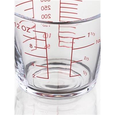 Кувшин мерный Доляна «Классика», 350 мл, 15×10.5×9 см, жаропрочное стекло, прозрачный