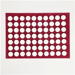 Аппликатор «Кузнецова», 70 колючек, спанбонд, 23×32 см, красный.