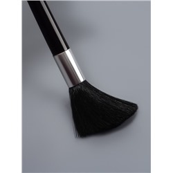 Набор кистей для макияжа SMOKY, 5 шт., футляр с зеркалом, чёрный