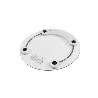 Весы напольные LVE-001, электронные, до 180 кг, от батареек 2хААА, стекло, белые