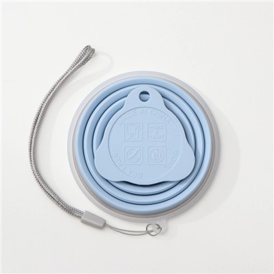 Стакан силиконовый складной с крышкой Доляна «Айли», 180 мл, 9×8.5×9 см, цвет МИКС