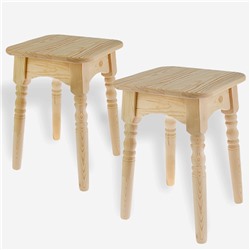 УЦЕНКА Табурет, набор из 2 шт. «Классика», 30×30×45 см, из сосны , Добропаровъ
