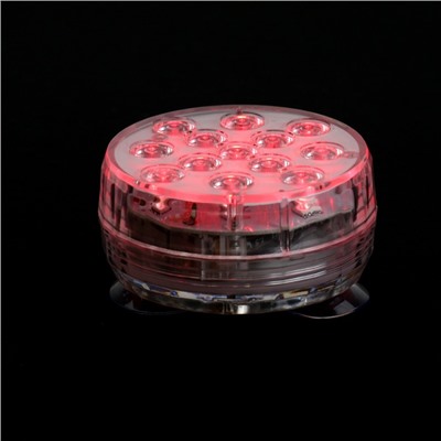 Светильник подводный с ПДУ, 13 LED, 4 Вт, IP68, RGB, таймер, от батареек 3*AAA (не в компл.)