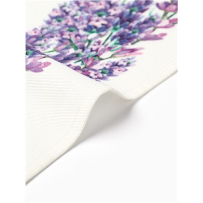 Полотенце «Этель» Lavender, белое, фиолетовое, 40×73 см