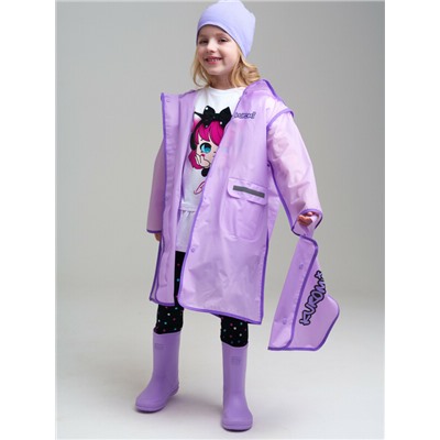 Плащ из полимерного материала для девочек (дождевик)