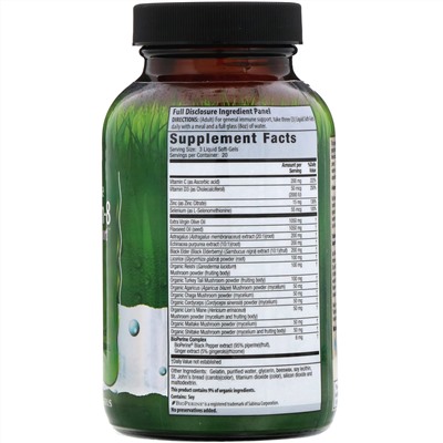 Irwin Naturals, Immune Support, смесь из 8 грибов для защиты иммунной системы, 60 желатиновых капсул