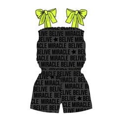 Полукомбинезон трикотажный для девочек