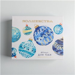 Упаковка для кондитерских изделий «Новогодние шары», 20×17×6 см