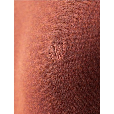 Джемпер с круглым воротом из хлопка с нейлоном