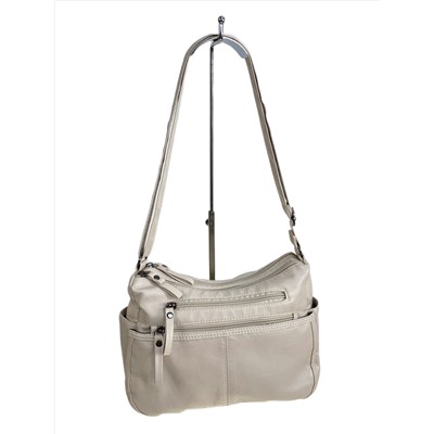 Женская сумка из искусственной кожи, цвет молочный