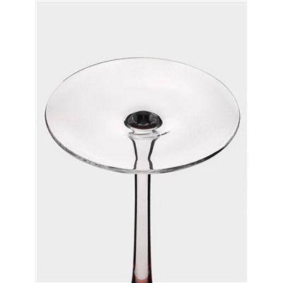 Бокал для вина Magistro «Иллюзия», 540 мл, 10×24 см, стекло, красный