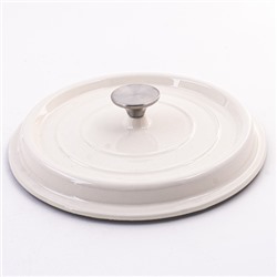 40632 Кастрюля чугун 3,6 л эмаль/покрытие белая MB (х2)