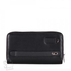 Клатч мужской кожаный 20940 black Pratero