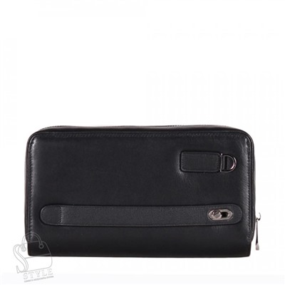 Клатч мужской кожаный 20940 black Pratero