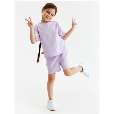Футболка детская MINAKU, сиреневая, рост 134 см