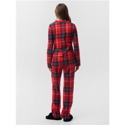 Пижама новогодняя женская (рубашка, брюки) KAFTAN Christmas, размер 48-50