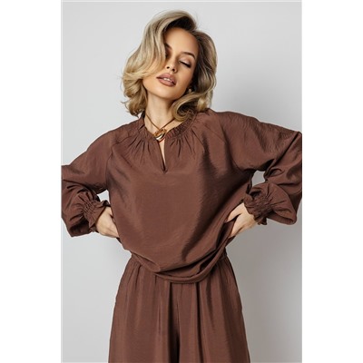 Блузка женская  4484/01/Коричневый