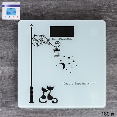 Весы напольные электронные 180 кг Коты / K-212 /уп 10/* без батареек