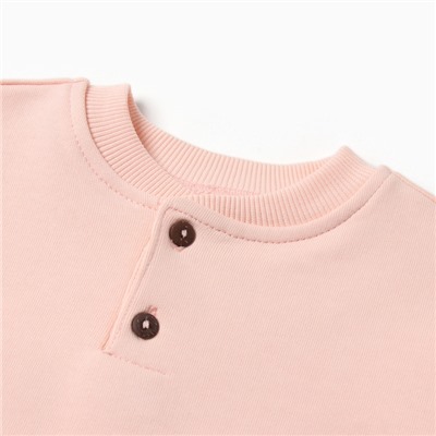 Толстовка детская MINAKU: Basic Line BABY, рост 68-74 см, пудрово-розовая