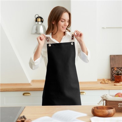 Фартук «Этель» Minimalist design black, 60×70 см 45% лён, 55% хлопок, 395 г/м²